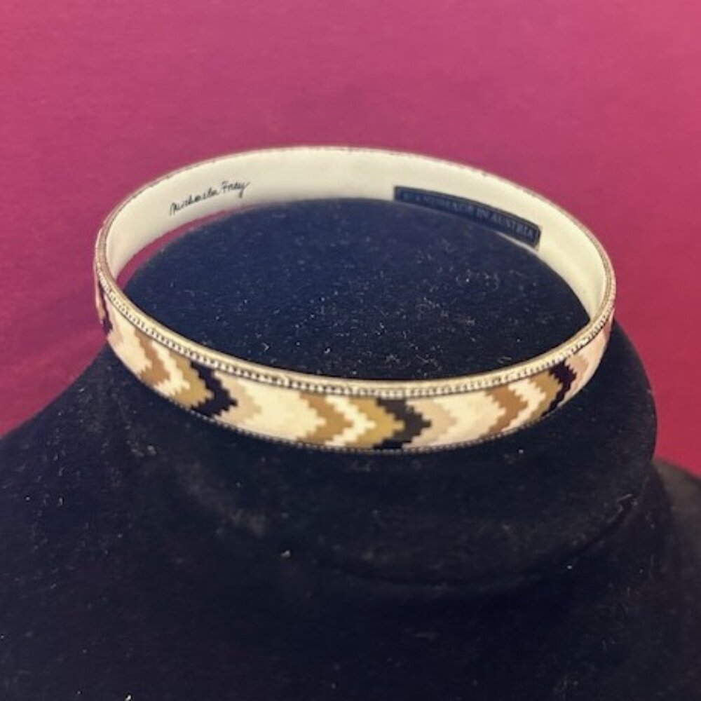 MICHAELA FREY Austria Zig Zag Enamel Bangle BRACELET